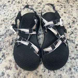 New! Chaco Z/Cloud Sandals - Black/White/Gray - size W8